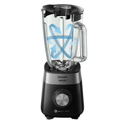 Liquidificador Série 5000 Jarra Vidro 2L Preto 1200W Inox 220V Philips Walita