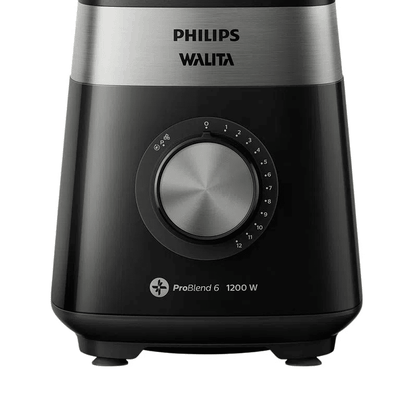 Liquidificador Série 5000 Jarra Vidro 2L Preto 1200W Inox 220V Philips Walita