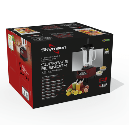 Liquidificador Supreme Blender Alta Rotação Funções Pré Programadas 2L 220V Skymsen