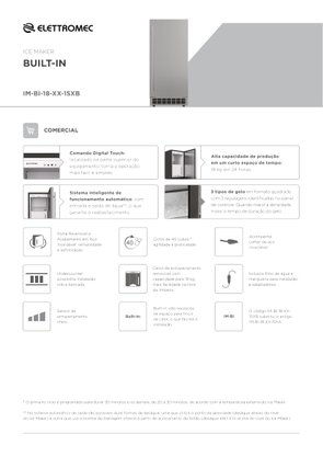 Máquina de Gelo Built-in Inox 110V Elettromec
