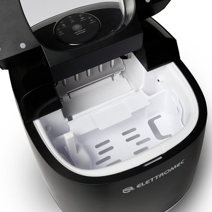 Máquina de Gelo Portátil Preta 220V Elettromec