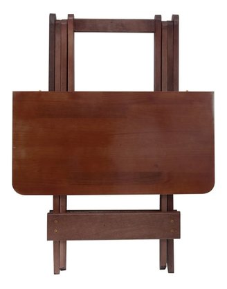 Mesa de Madeira Maciça Dobrável Imbuia 70x70 Maplan