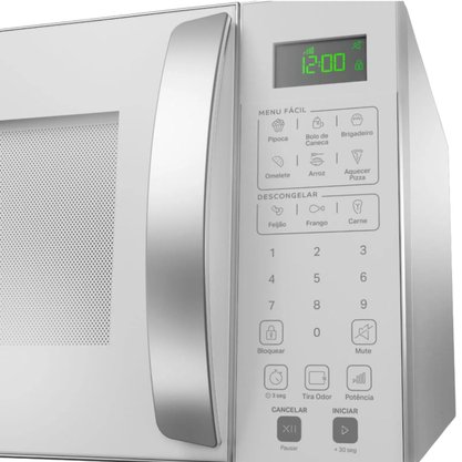 Micro-ondas Branco com 6 Opções de Menu Fácil 32 Litros 220V Consul