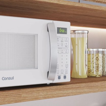Micro-ondas Branco com 6 Opções de Menu Fácil 32 Litros 220V Consul