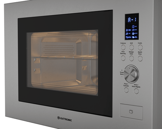 Micro-ondas Luce Flat Built-in com Grill Elétrico 25 Litros 220V Elettromec