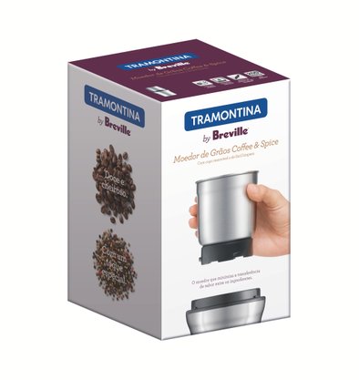 Moedor de Grãos by Breville Coffee em Aço Inox Fosco 220V Tramontina