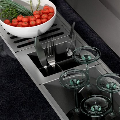 Porta Talheres para Canal Úmido Inox 15cm Debacco
