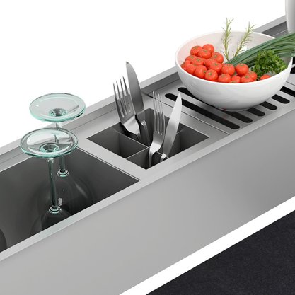 Porta Talheres para Canal Úmido Inox 15cm Debacco