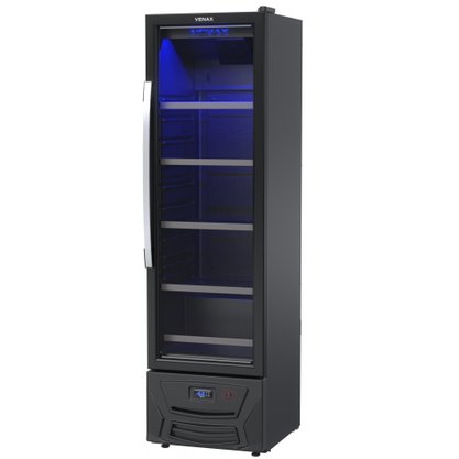 Cervejeira Blue Light Silenciosa Preto Fosco Porta de Vidro 200 Litros 220V Venax