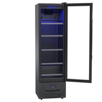 Cervejeira Blue Light Silenciosa Preto Fosco Porta de Vidro 200 Litros 220V Venax