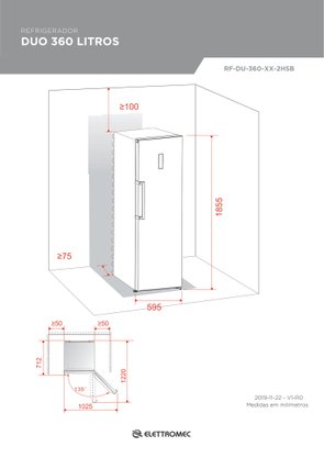 Refrigerador Titanium Duo 360 Litros 220V Elettromec