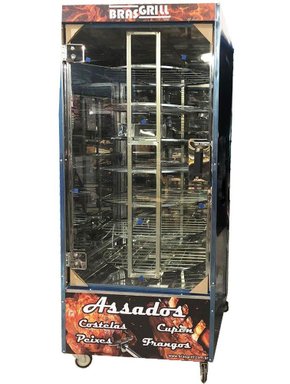 Assador de Frango e Carne Giratório Profissional para 55 Frangos BR-55 Bivolt Brasgrill