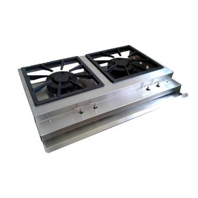 Bifeteira à Gás de Sobrepor Dupla Inox 304 Escovado 65cm Guindani