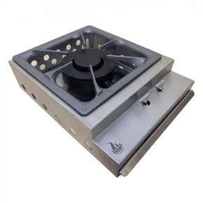 Bifeteira de Sobrepor Gourmet Inox 430 Escovado 32cm Queimador Industrial Duplo Guindani