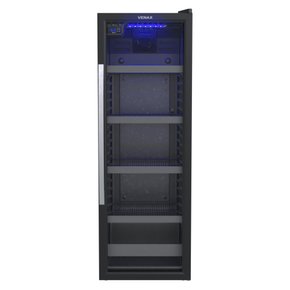 Cervejeira Blue Light Preto Fosco Porta de Vidro 200 Litros 220V Venax