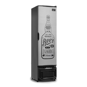 Cervejeira Porta Cega Adesivada Frost Free Inox 230 Litros 220V Gelopar