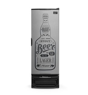 Cervejeira Porta Cega Adesivada Frost Free Inox 410 Litros 220V Gelopar
