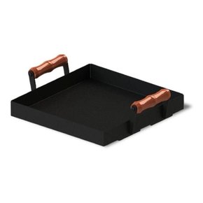 Chapa de Aço Carbono Natural com Borda e Alça para Bifeteira e Fogareiro Guindani