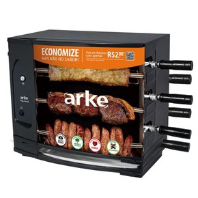 Churrasqueira Elétrica Rotativa 3 Espetos Vitta Smart 220V Arke