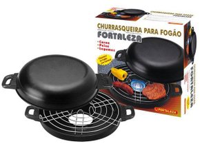 Churrasqueira para Fogão Grill Antiaderente Black Fortaleza