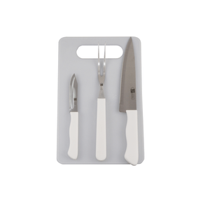 Conjunto 3 Facas Inox + Tábua Polipropileno James.F