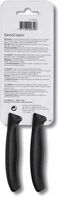 Conjunto com 2 Facas Serra Preta 8cm Swiss Classic Blister