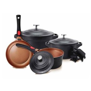 Conjunto de Panelas 4 Peças Antiaderente Premier Black Le Cook