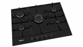 Cooktop a Gás 5 Queimadores Black Bivolt Invita