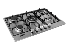 Cooktop a Gás 5 Queimadores Inox Bivolt Invita