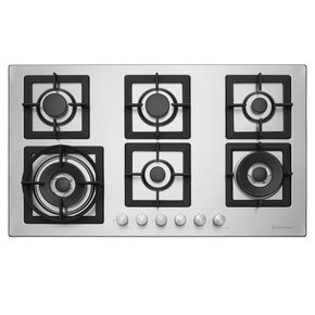 Cooktop Quadratto a Gás 6 Queimadores Tripla Chama 90cm Bivolt Elettromec