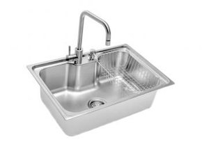 Cuba para Cozinha Funzionale 660x450x215 1C + Misturador Monocomando Debacco