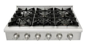 Fogão Rangetop a Gás Profissional 6 Queimadores Inox 90cm 220V Cookerhood