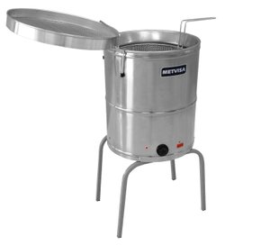 Fritadeira Industrial Elétrica Água e Óleo Inox FIE20 20 Litros 220V Metvisa
