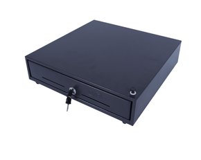 Gaveta para Dinheiro Manual Preta Porta Cédulas e Moedas com Chave MGM Innal