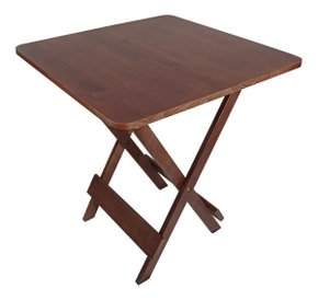Mesa de Madeira Maciça Dobrável Imbuia 70x70 Maplan