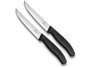 Conjunto com 2 Facas para Churrasco Preta 12cm Swiss Classic Blister Victorinox