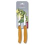 Conjunto com 2 Facas para Verduras Serra Laranja 8cm Swiss Classic Blister Victorinox
