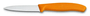 Conjunto com 2 Facas para Verduras Serra Laranja 8cm Swiss Classic Blister Victorinox